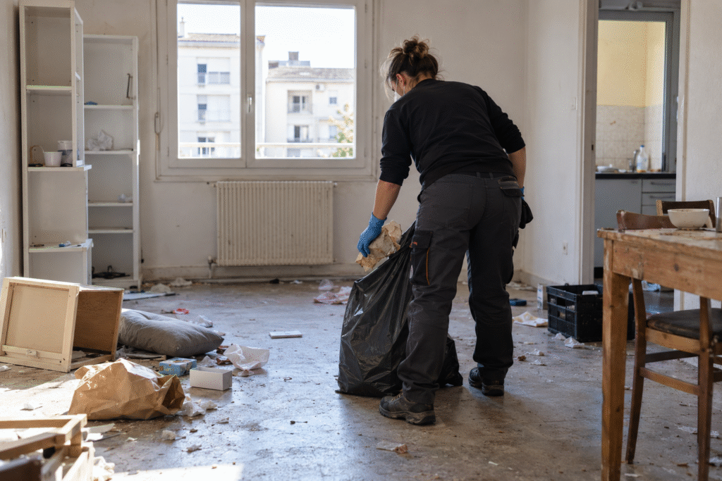 Nettoyage après squat à Lagny-sur-Marne